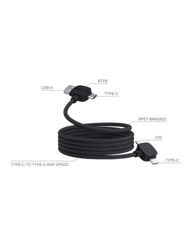 Cavo magnetico 65W Urban Vitamin Stockton in RCS TPE/PET